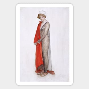 Rouge et Noir by Carl Larsson Magnet